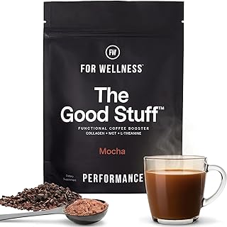 The Good Stuff | Mocha Coffee Booster | Healthy Coffee Creamer for Focus & Energy | Keto, Non-Dairy Creamer Powder with MCT Oil, Collagen & L-Theanine | 30 Servings