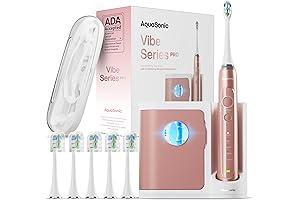 Aquasonic Vibe Series PRO: The Ultimate Electric Toothbrush with UV Sanitizer for...
