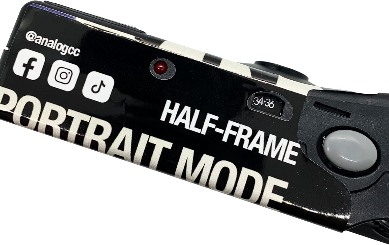 Analog Portrait Mode Disposable Camera w/Flash + Development & Digital Uploads | New Half-Frame 35mm Film Single-Use Camera, 34 Exposures, Pictures Sent to Your Phone