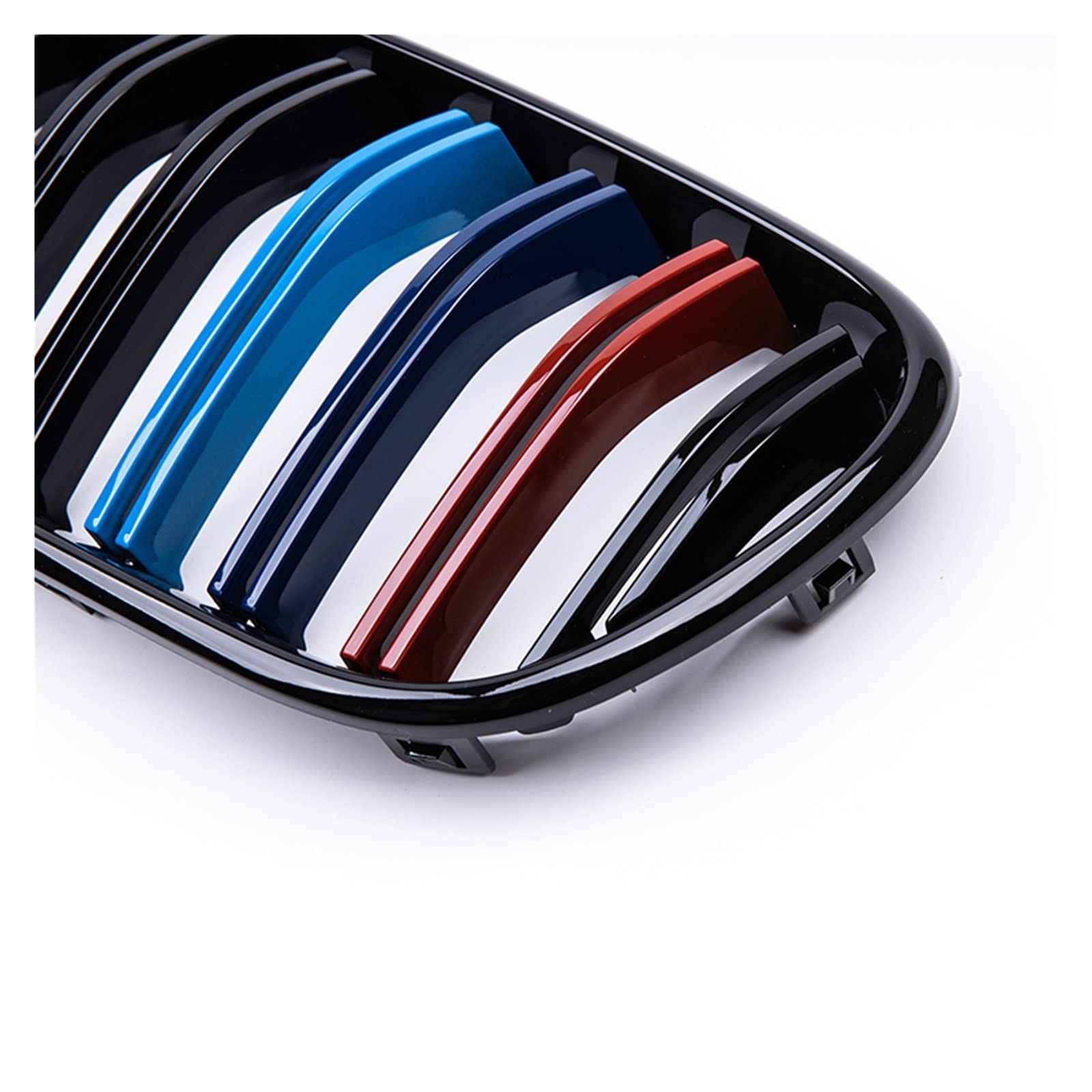 Gloss Black Car Front Bumper Kidney Grille Double Slats Grill For BMW 1 Series F20 F21 2012 2013 2014 Dual Bar Car Accessories