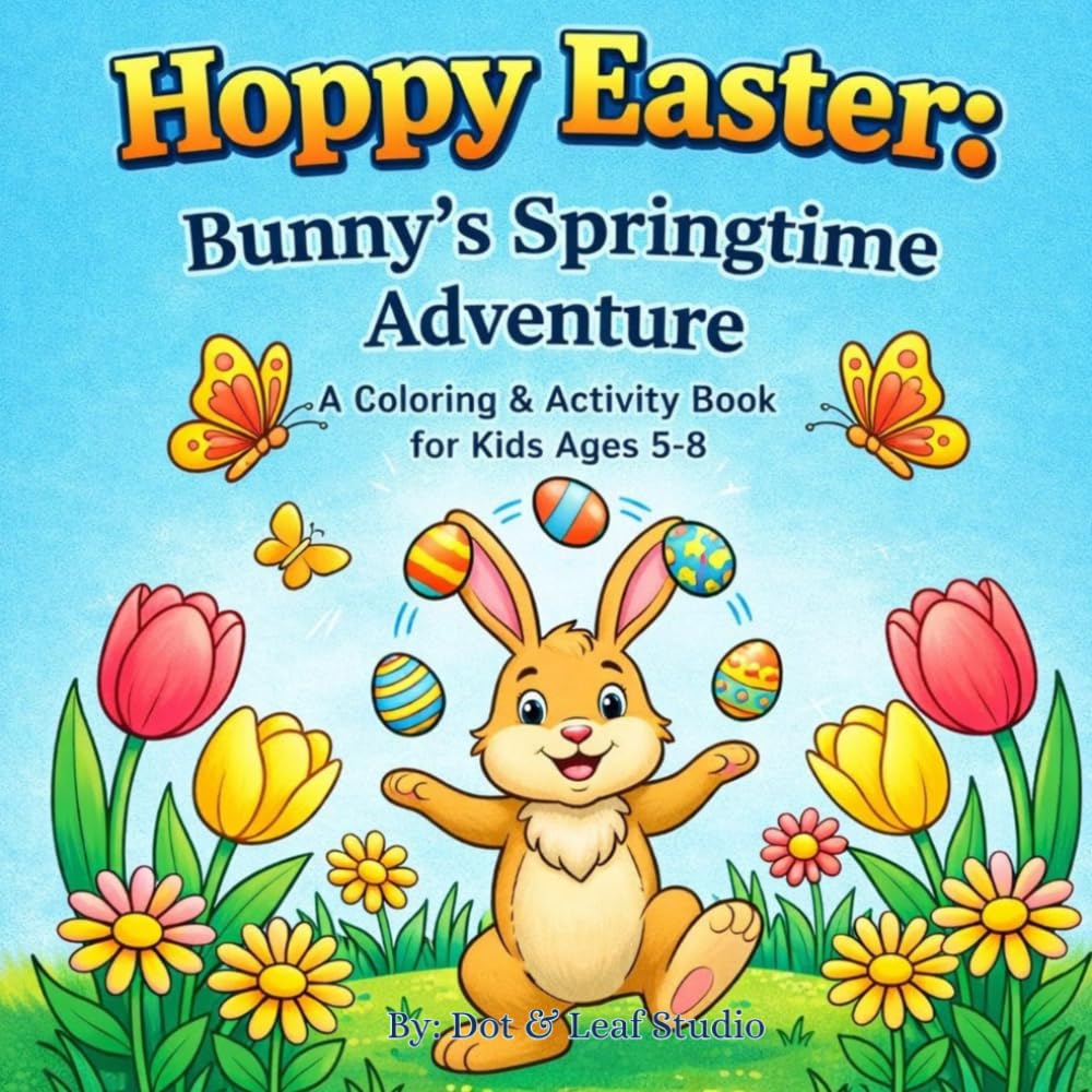 Hoppy Easter: Bunny’s Springtime Adventure: Coloring & Activity Book for Ages 5–8