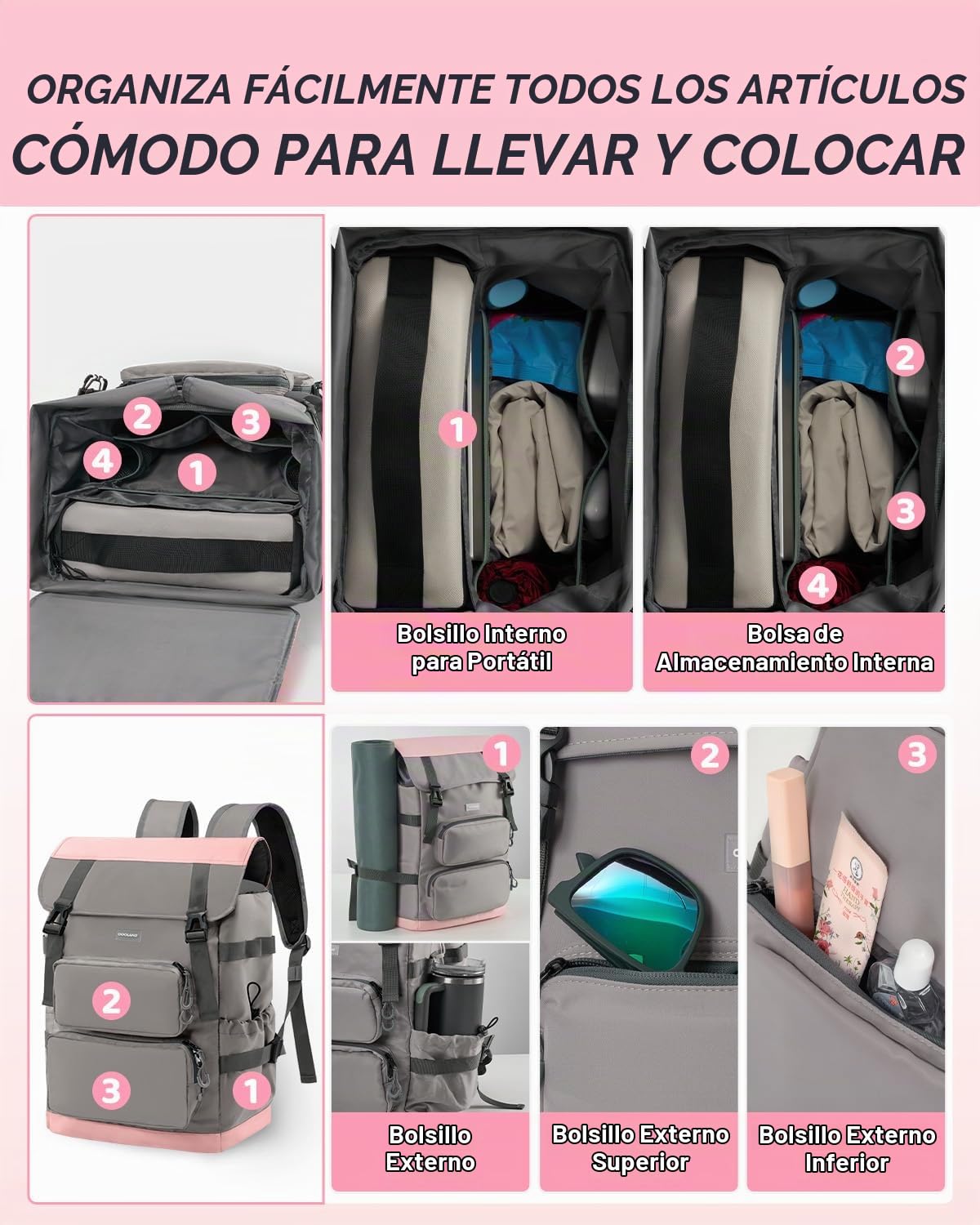 Odoland Mochila Nevera 2 en 1, Mochila Térmica Isotérmica con Compartimento Principal de 26L y Aislamiento Isotérmico de 9L, Nevera Portátil Antifugas para Playa, Picnic, Viaje, Familia