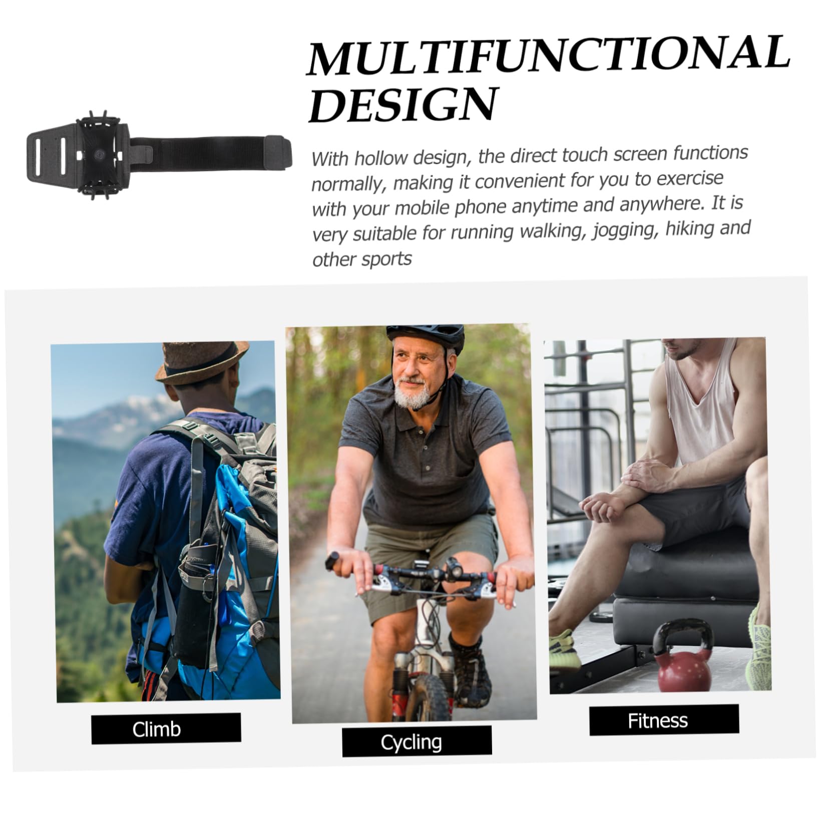 DOITOOL 4 Pezzi Supporto Per Telefono Da Corsa Supporto Per Telefono Da Braccio Fascia Da Braccio Girevole Per Ciclismo Comoda Borsa Da Polso Semplice E Generosa