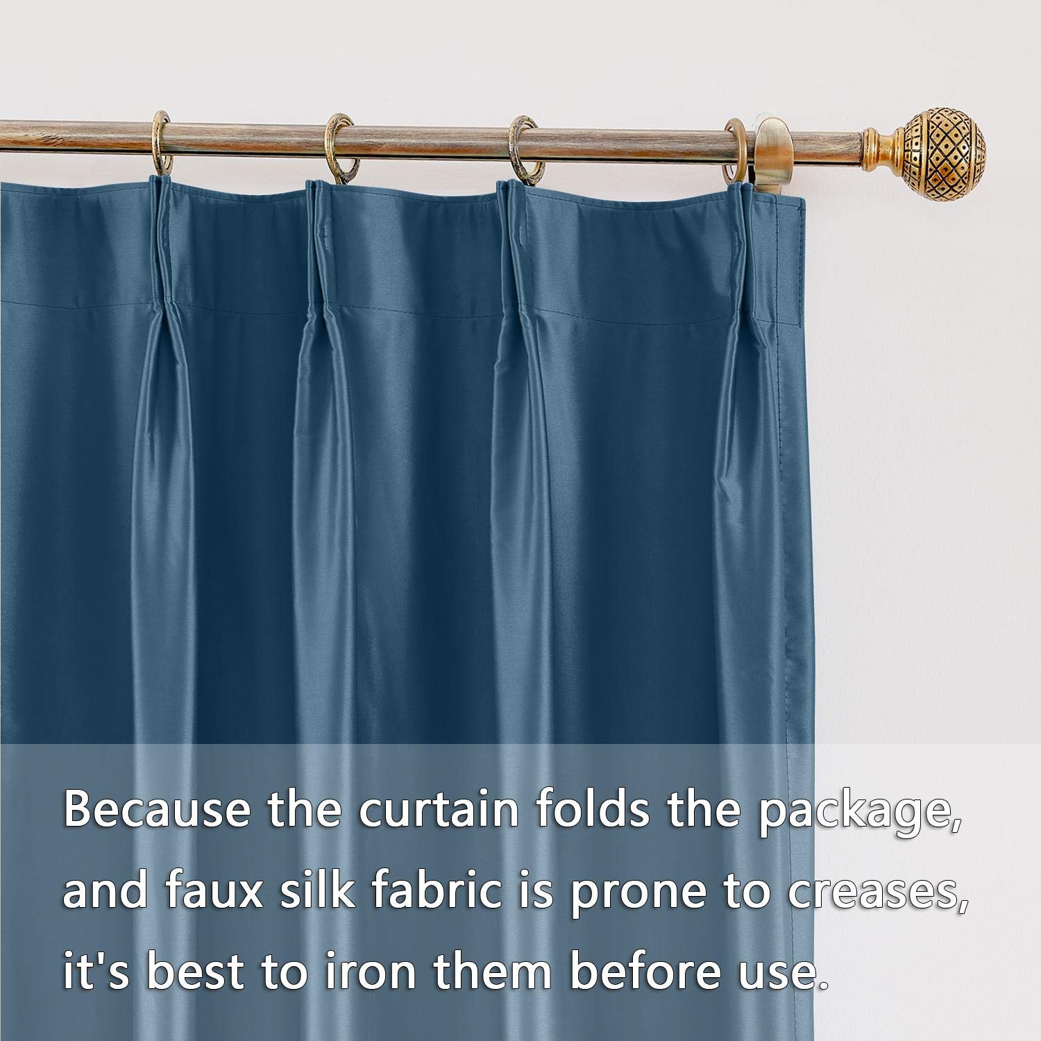 Amazon｜TWOPAGES プライバシー ネイビー ピンチプリーツカーテン ドア