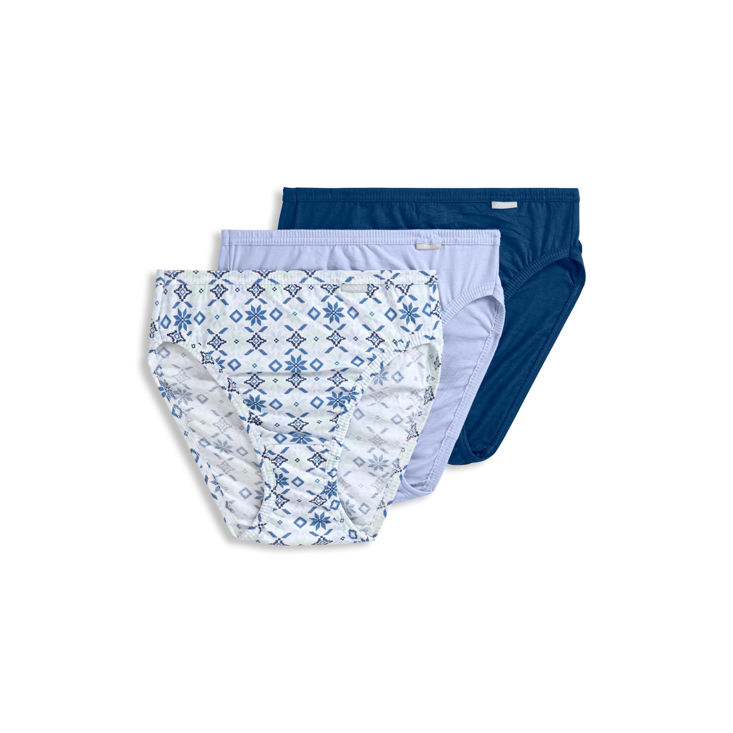 Jockey Women's Rustic Star Underwear Plus Size Elance French Cut - 3 Pack, 8 Plus