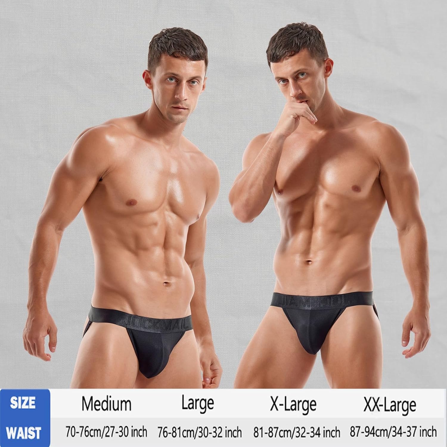 JOCKMAIL Mens Jock strap Underwear Athletic Supporter Performance Jockstrap Elastic 2 Pack - Image 6