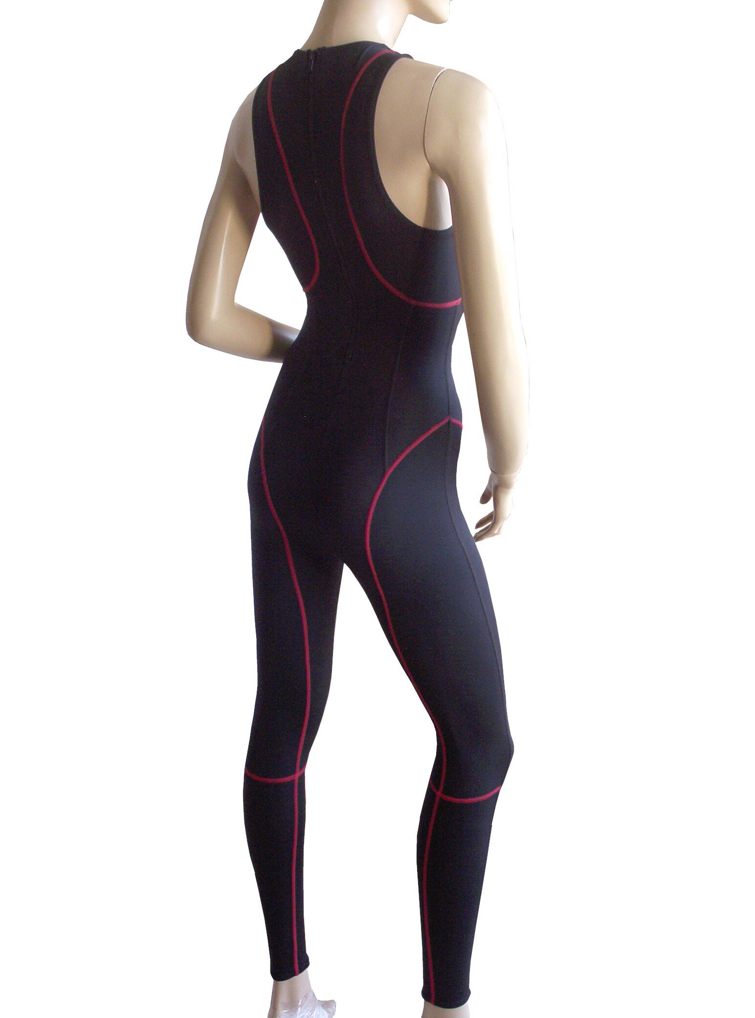Solar Schwimmanzug Legsuit Overall Dry Weave schwarz/rot