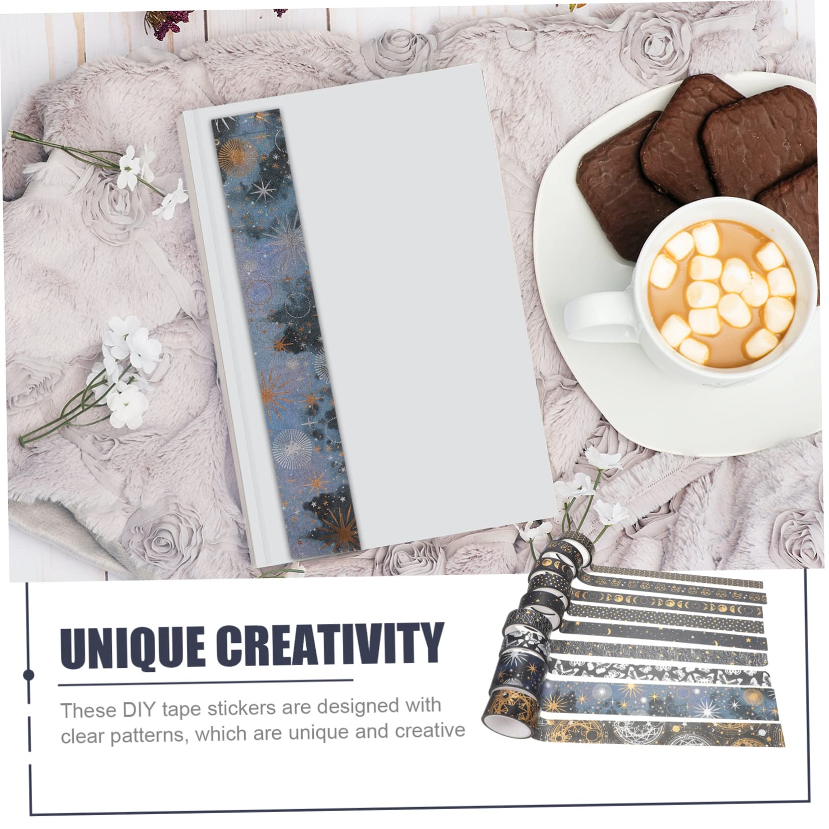 NUOBESTY 27rotoli Nastro Adesivo Washi Per Scrapbooking Da Decorativi Per Diari e Album Adatto Per Fai Da Te e Artigianato Eleganti Per Decorazioni Creative