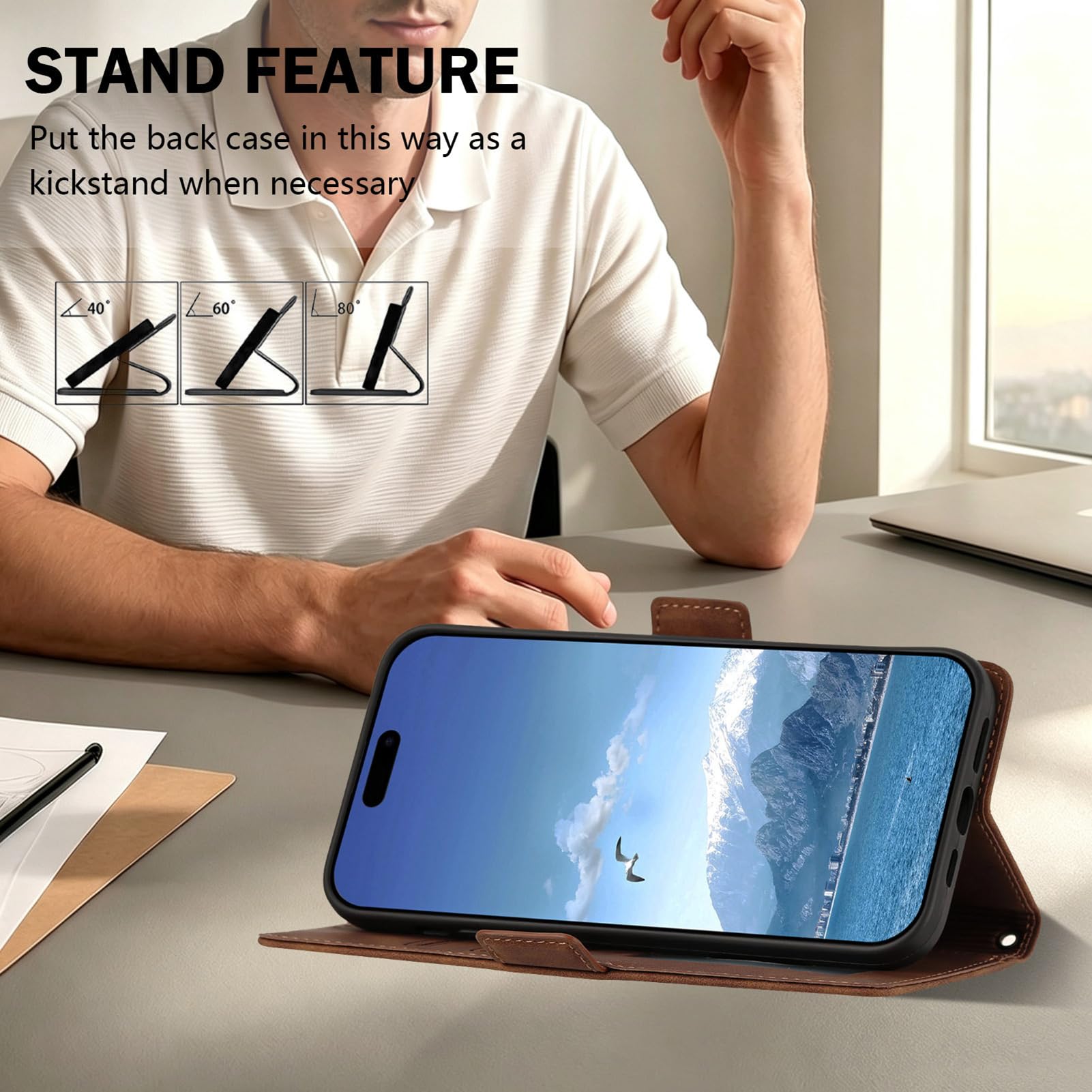 Etui z klapką do Google Pixel 11ProXL/11 Pro/11, gniazda na karty