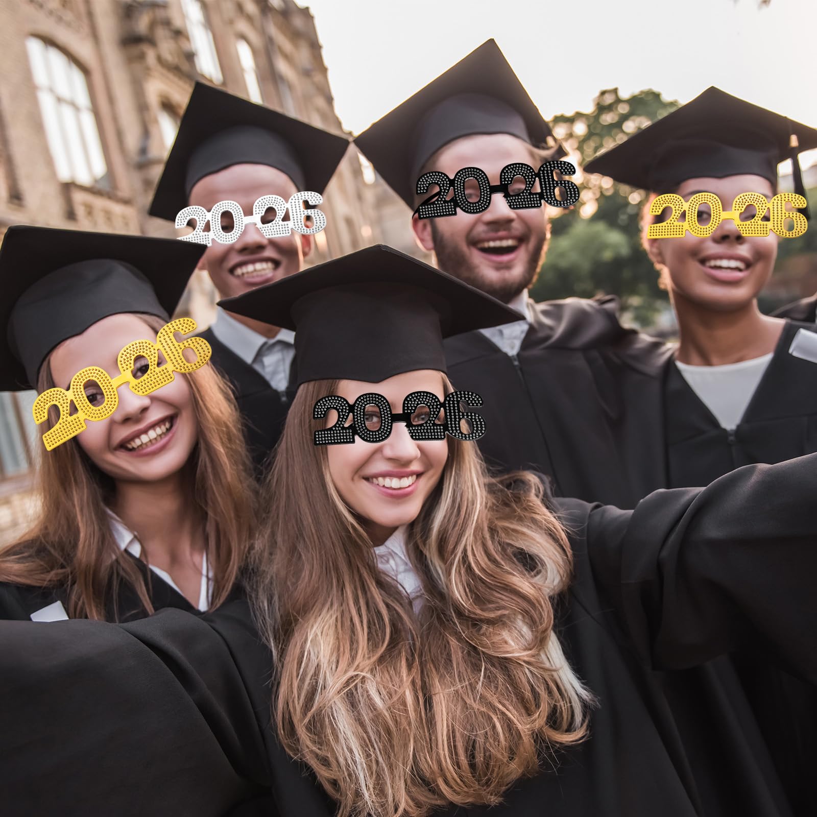 Sherr 12 pares de marcos de gafas de Año Nuevo 2024 con purpurina 2024, suministros de fiesta de Año Nuevo, anteojos de vidrio novedosos para Año Nuevo, festividades, festivales, fiestas, accesorios
