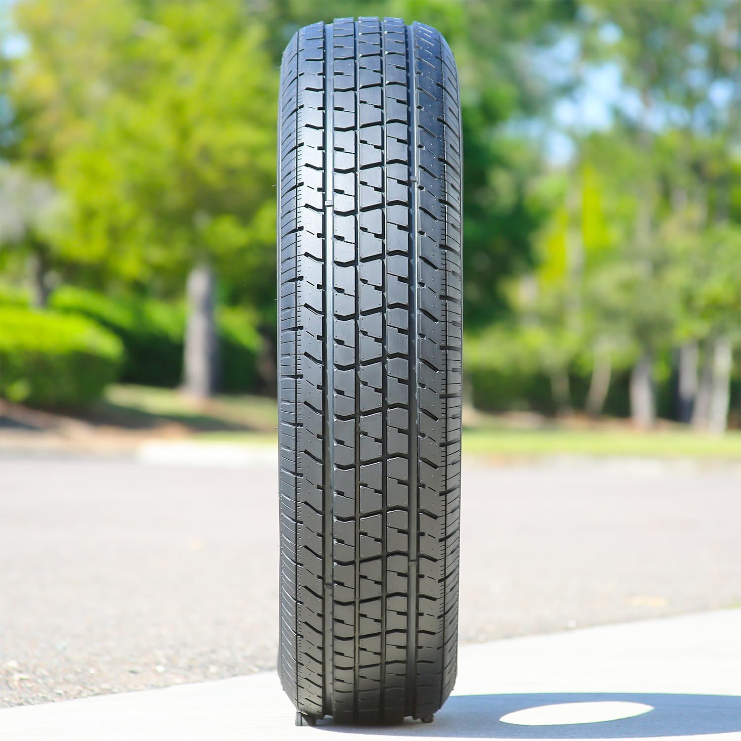 Set of 4 (Four) Suntek HD Trail 2 Semi-Steel ST235/85R16 128/124M Load Range F (12 Ply) All-Season Premium Trailer BSW Black Side Wall Radial Tires