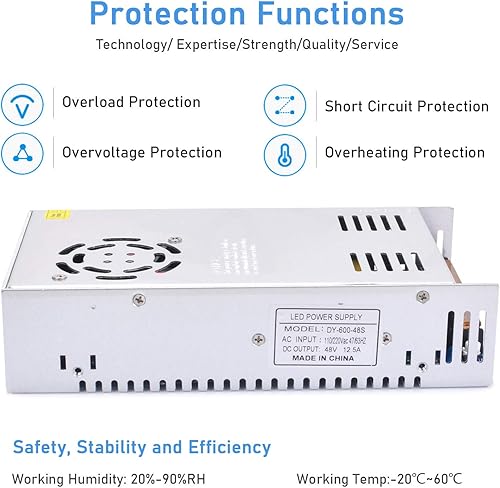 Miniatura 5 de Daedalus Kit de motor de husillo sin escobillas CNC, 600w, ER11, 48V DC, 9000RPM