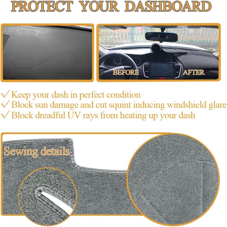 Dash Cover Custom Fit for 1998-2005 Chevy Chevrolet S10 Blazer/GMC Jimmy Sonoma Envoy/Olds Oldsmobile Bravada,Dashboard Cover Mat Carpet Pad(Charcoal Gray) Y39