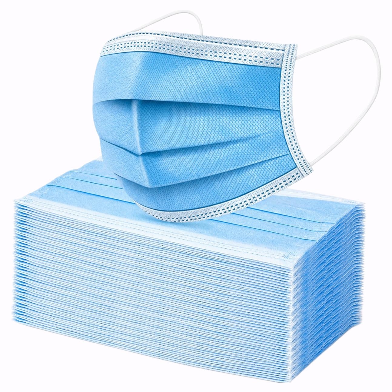 Everyday Use Face Mask for Men and Women, 3 Ply, Non-Woven Fabric, Breathable, Disposable, with Adjustable Nose Clip and Elastic Ear Loops, pack of 50-picture-31