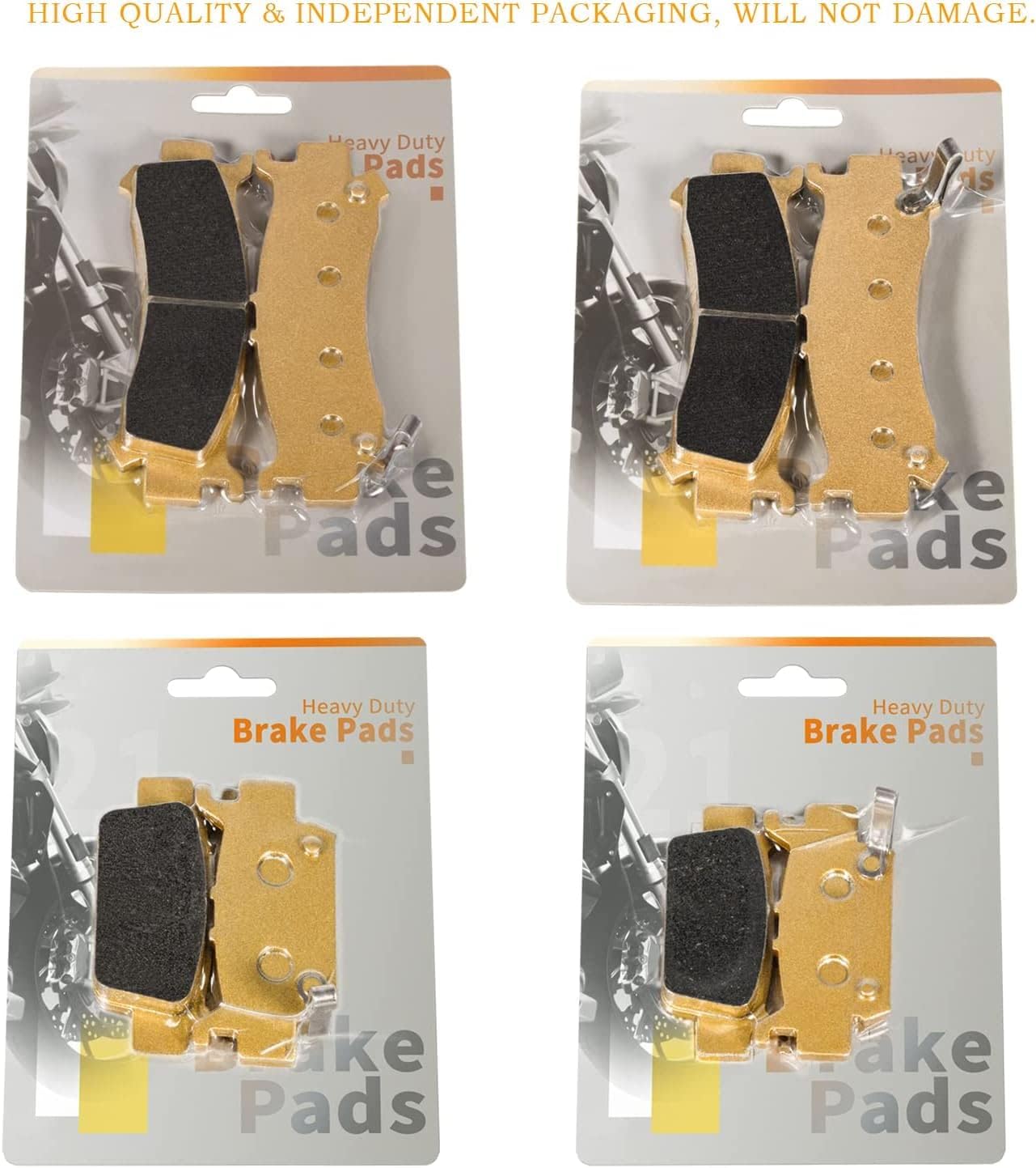 Front & Rear Ceramic Brake Pads Kit For 2016-2025 Honda Pioneer 1000 1000-5 1000-6, For 2019-2023 Honda Talon 1000R 1000X - Replaces 06451-HL4-A01 06431-HL4-A01 06452-HL4-A01 06432-HL4-A01