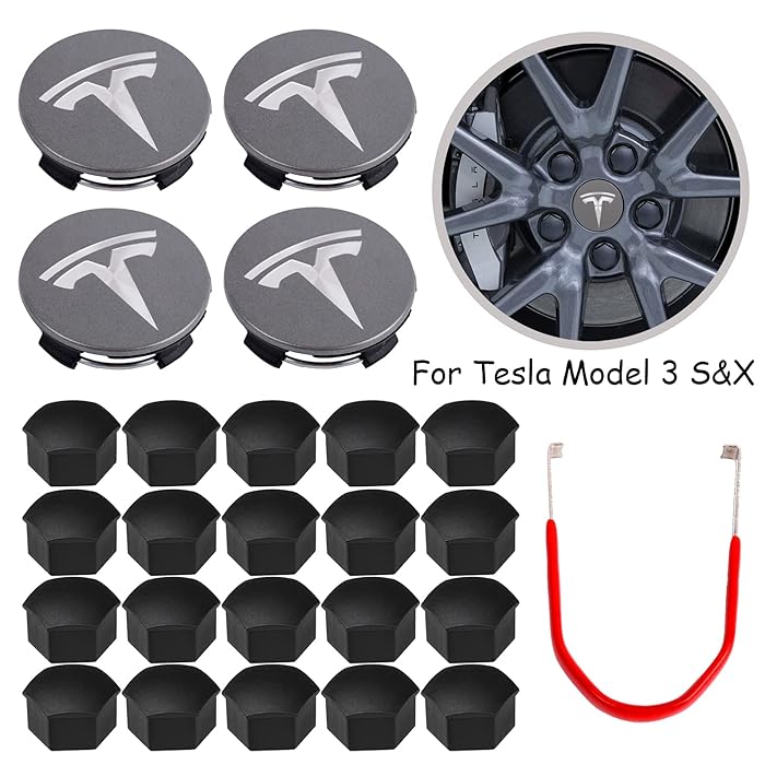 Buy Grey&Silver Wheel Center Hub Cap Kit, Wheel Cap Kit Center Cap Lug