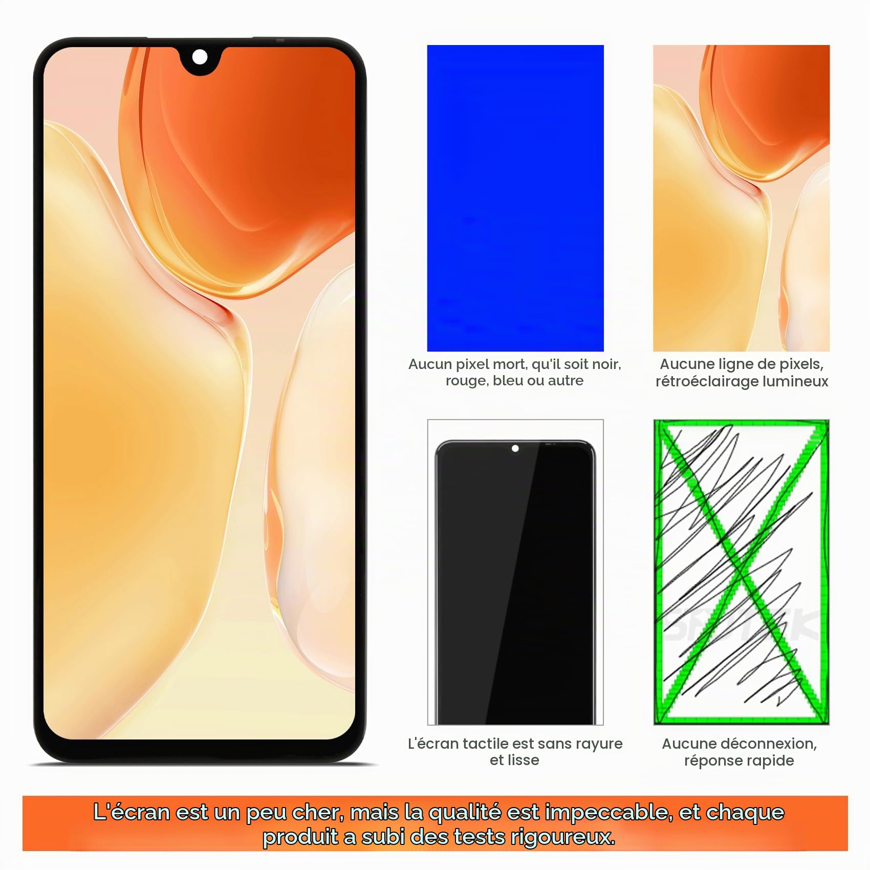 AGCUT Écran LCD pour Samsung A17 5G Ecran Replacement pour Samsung Galaxy A17 5G SM-A176B SM-A176B/DS 6,7" LCD Display Digitalizer Touch Screen Assemblée avec Réparation (Noir Incell, sans Empreinte)