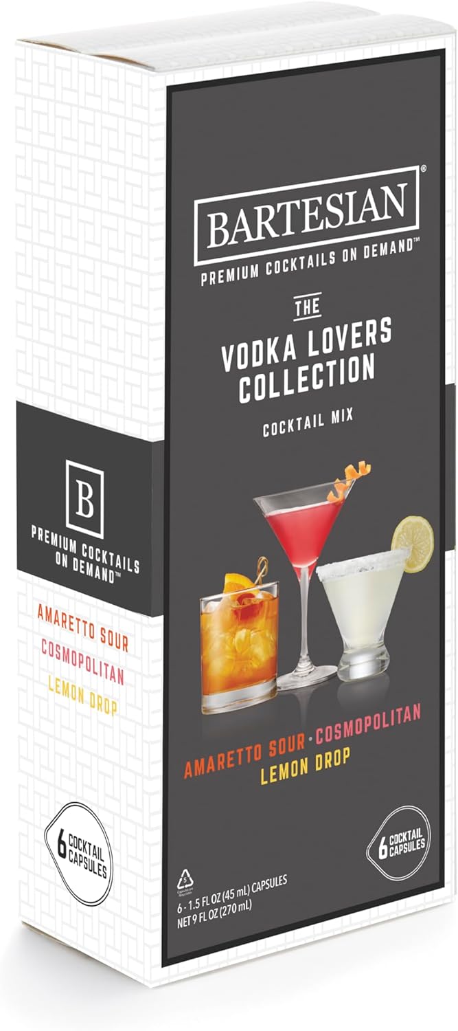 Bartesian The Vodka Lovers Collection Cocktail Mixer Capsules, Variety