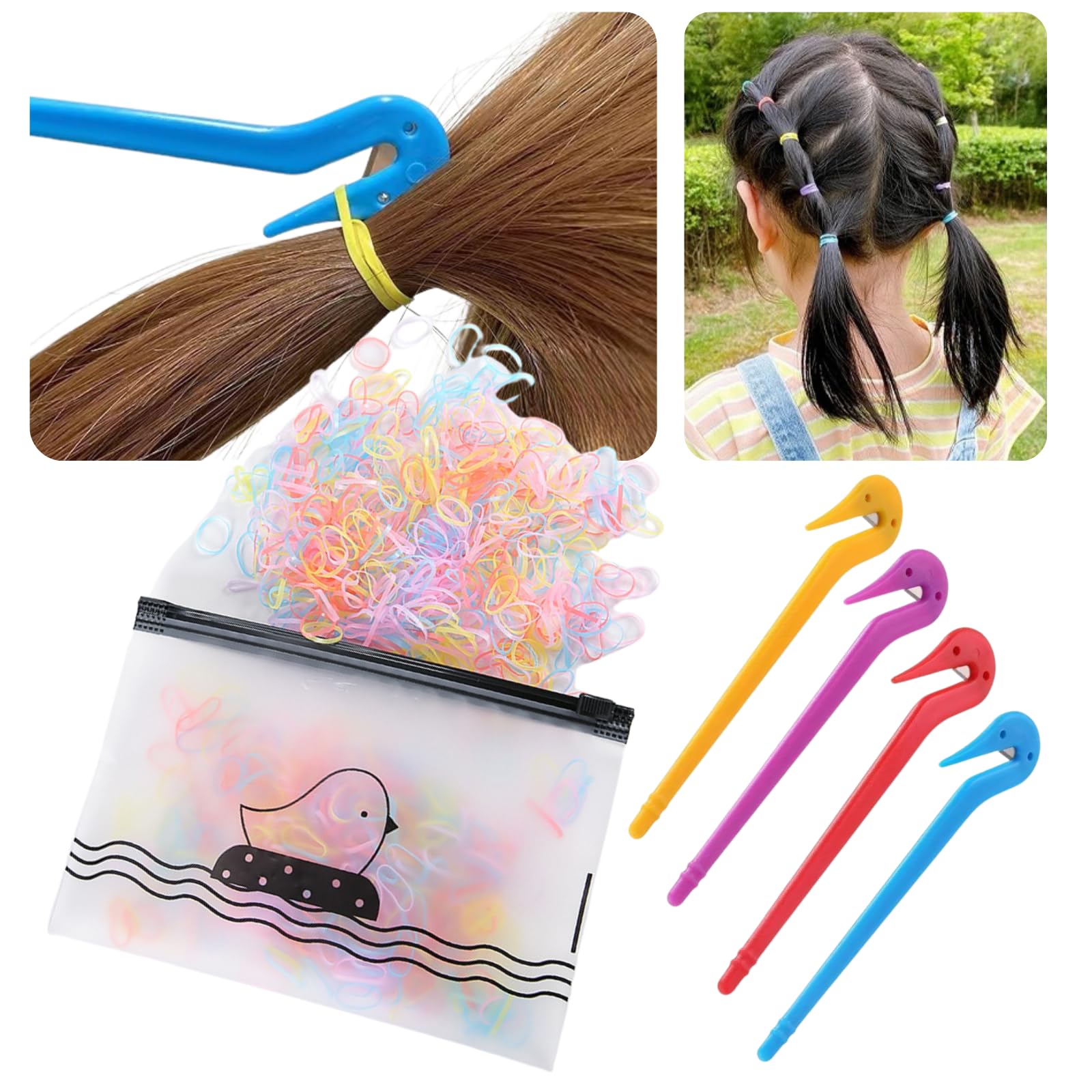 Amazon.co.jp: K-Bom ヘアゴム 子供 こども シリコン 1000本 ヘアゴム