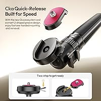 Vista 2 de ULANZI MT90 Soporte Trípode para Cámara de Acción Mango de Agarre para Vlog con Liberación Rápida Cka con Cabeza Esférica con Zapata Fría, Trípode