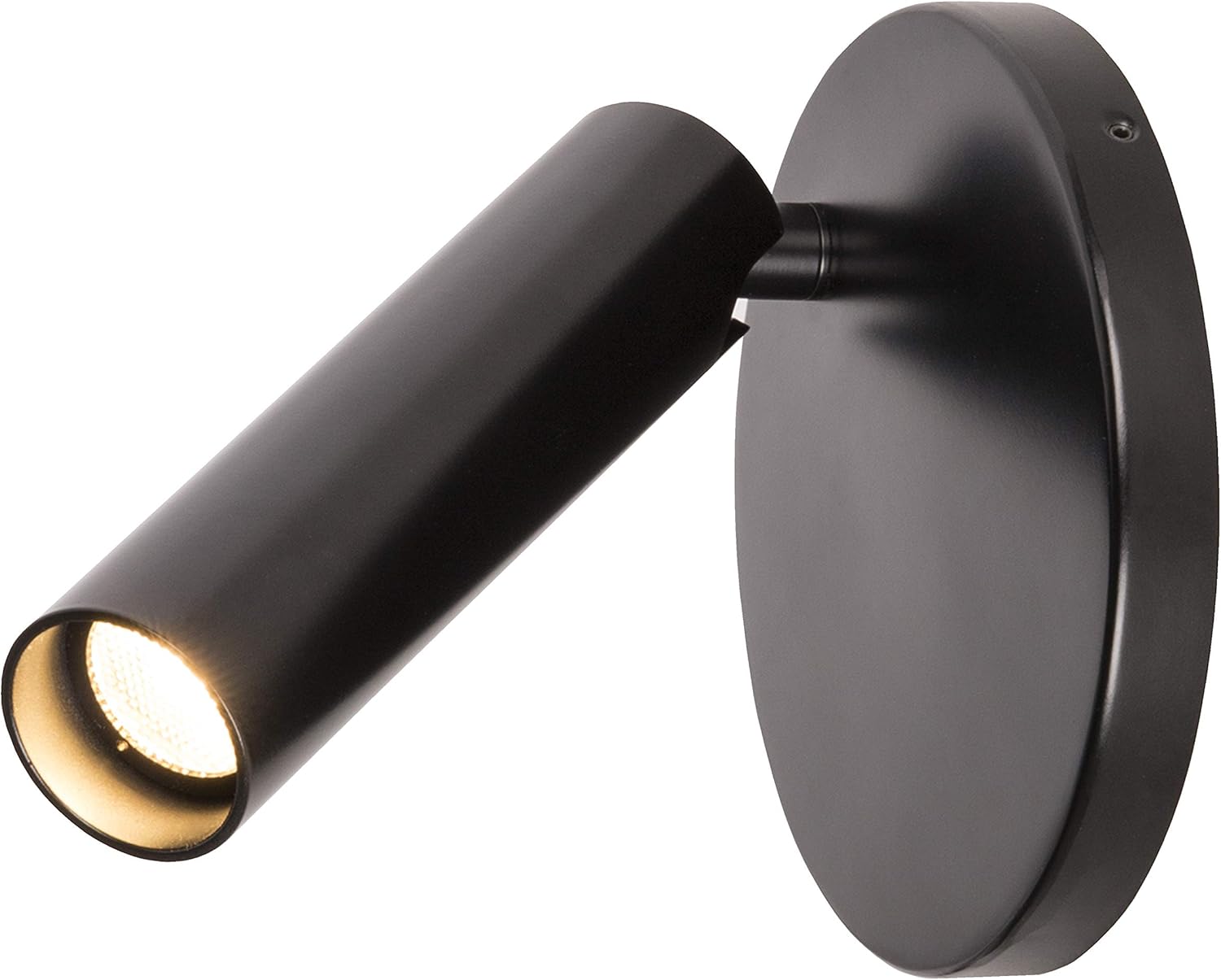 Karpo Matte Black Spotlight with Adjustable Head, Integrated LED Bulb, Flush Mount Wall Sconce 3000K, 580 Lumen