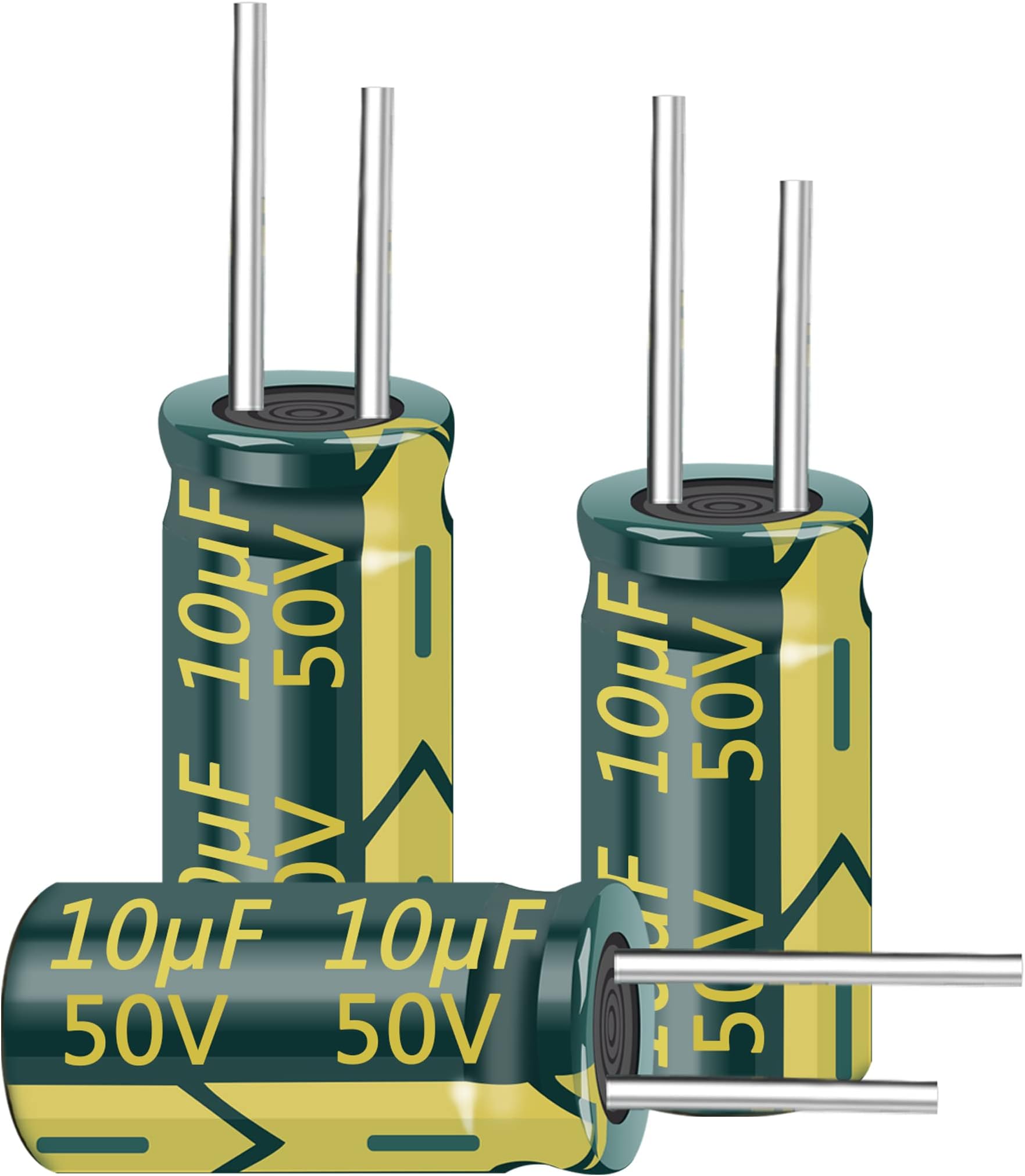 20PCS 50V 10UF Capacitor 5x11MM(0.2x0.43in) High Frequency Aluminum Electrolytic Capacitors for TV, LCD Monitor, Game