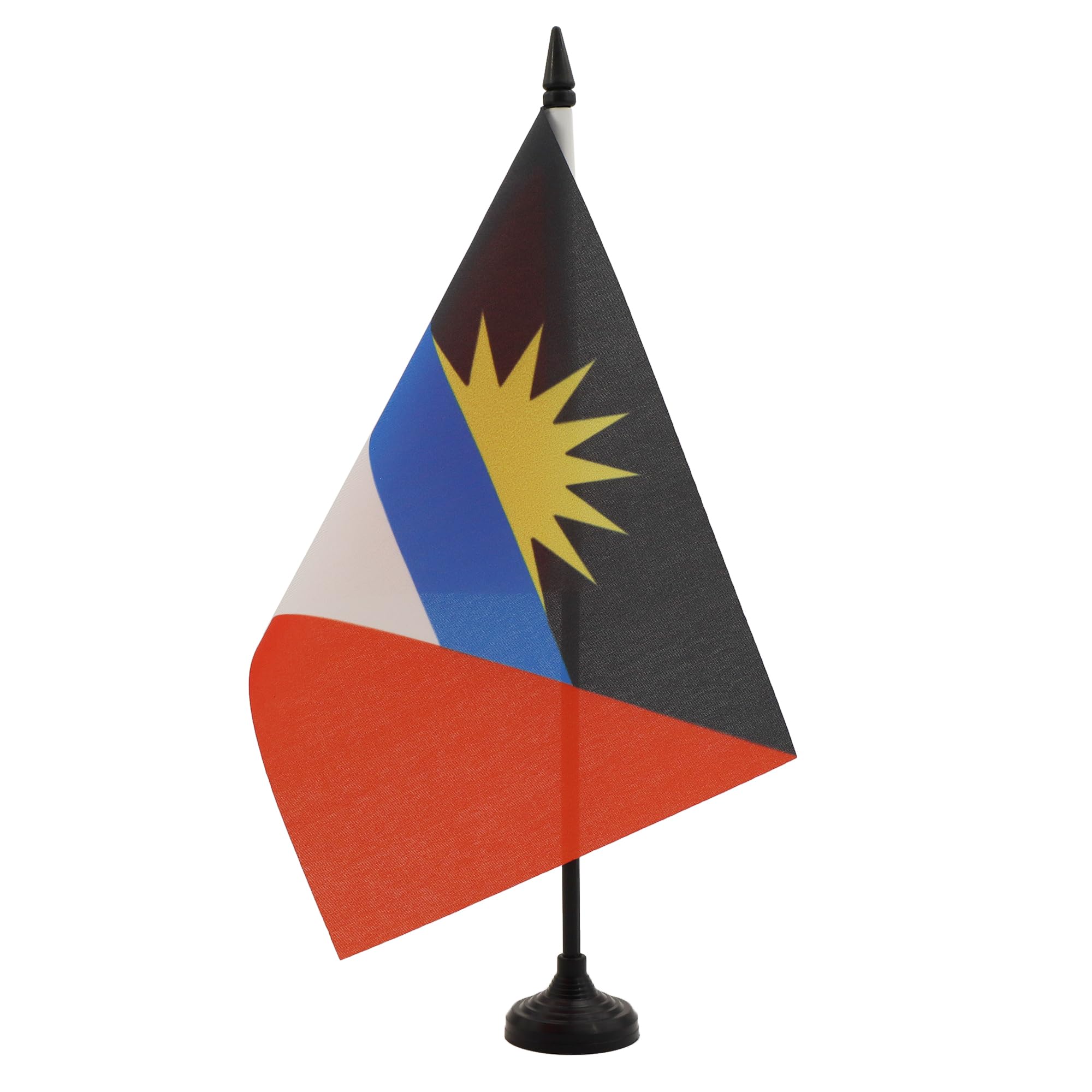 AZ FLAG Antigua and Barbuda Table Flag 6x8 in 100D Polyester Plastic Base
