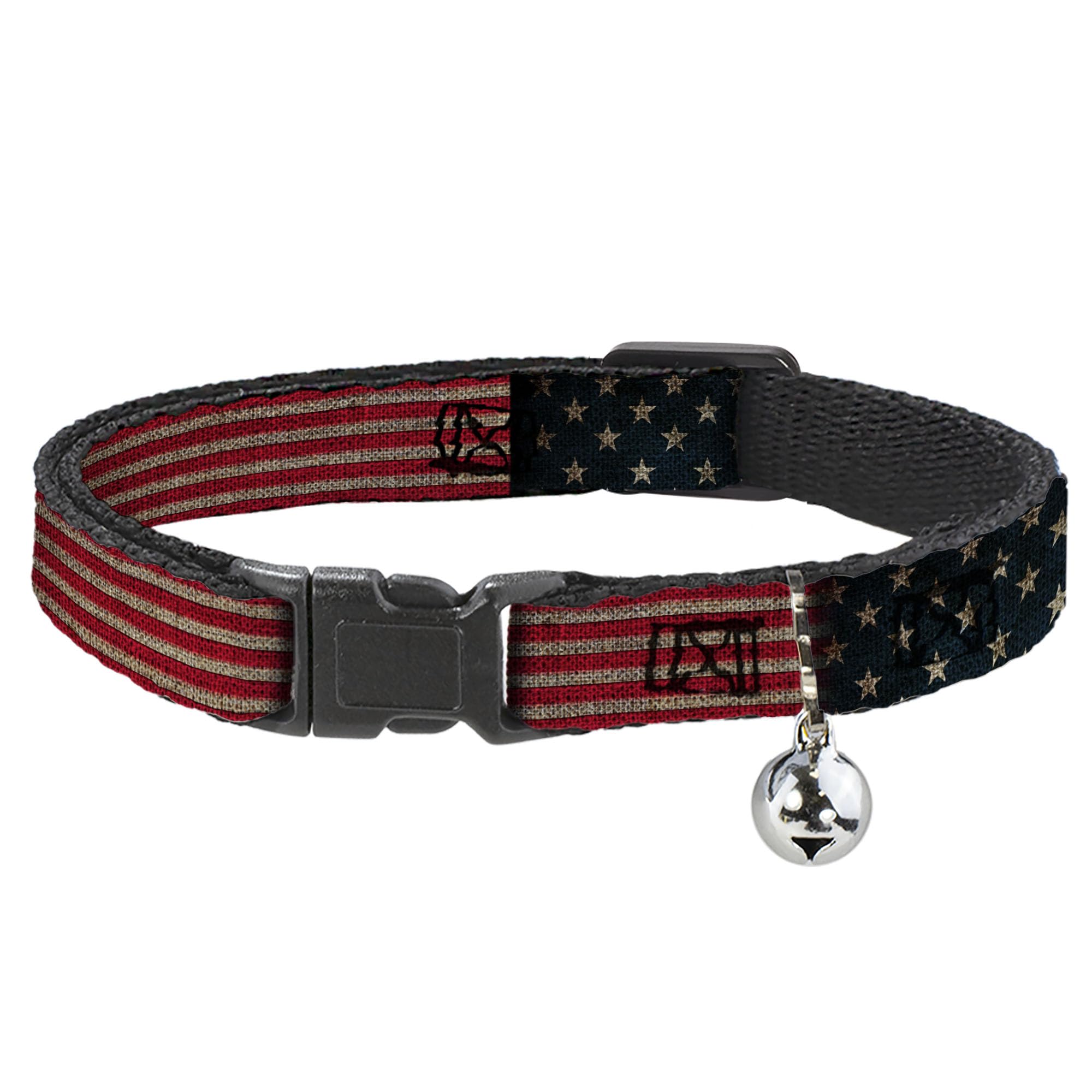 Collier pour chat breakaway vintage drapeau américain réglable 20-30 cm