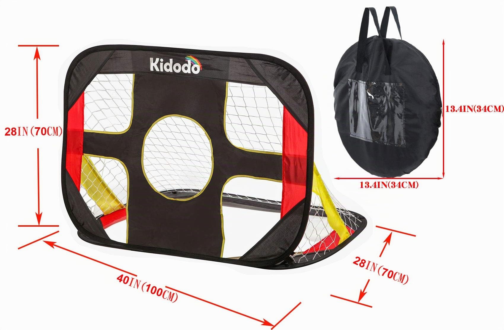 Kidodo Pliables Poteaux de But de Football pour Enfants 100 x 70 x 70 cm