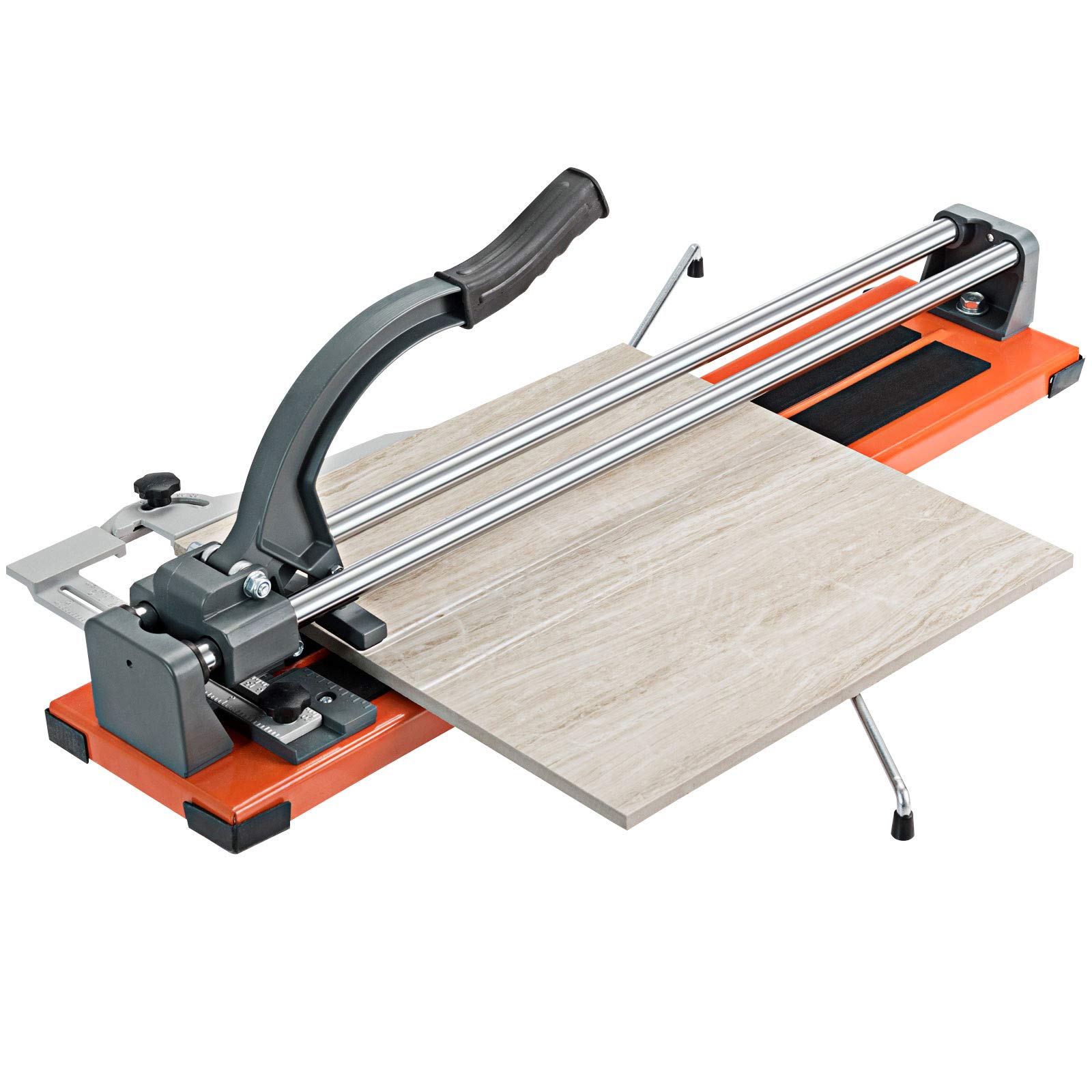 GOPLUS Cortador de Azulejos Manual con Esfera de Aleación Extraíble y Pies de Apoyo, Longitud de Corte 600 MM, Espesor Máximo de Corte 12 MM, Ángulo de Corte 0-60° para Profesionales (24")