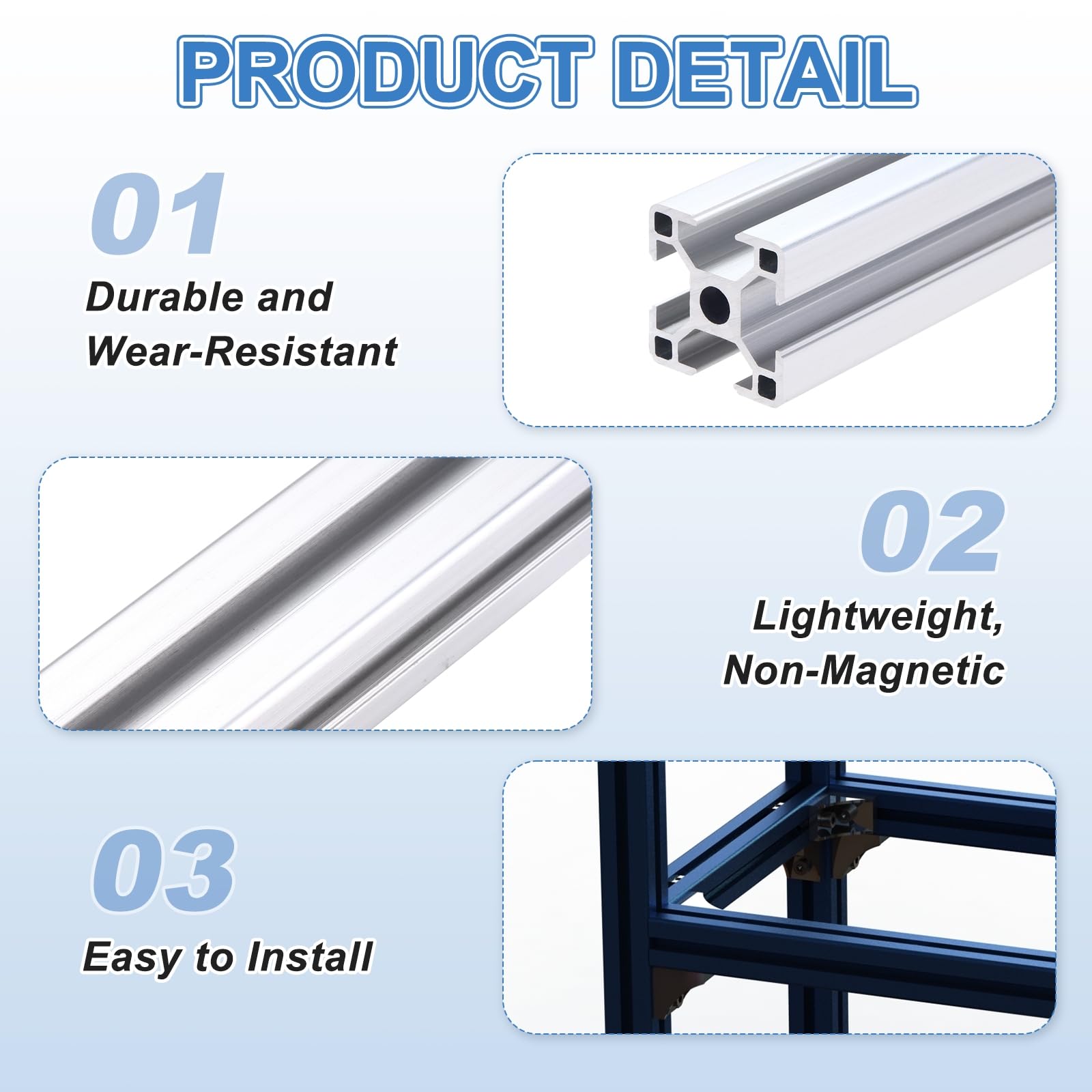 sourcing map 4 piezas de extrusión de aluminio 3030 con ranura en T, perfil de riel lineal anodizado estándar europeo de 700 mm para piezas de impresora 3D, proyectos de bricolaje CNC, color plateado