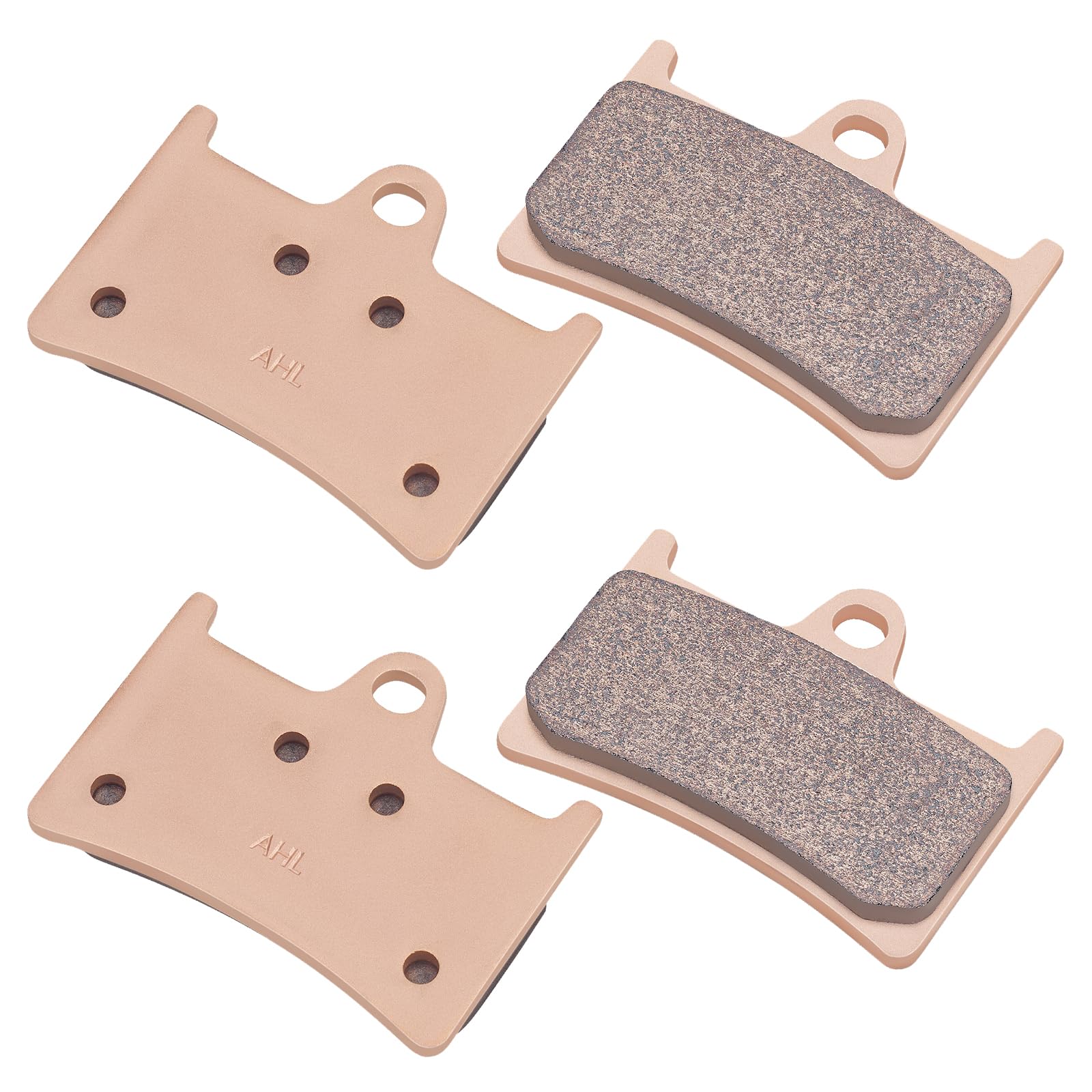 AHL 2 Pair Motocicleta Pastillas de Freno Delantero para Yamaha FZ6 Fazer S2 (Non ABS/Half Fairing/4 Piston Caliper) (4S81/4S8) 2007-2009 (Cobre sinterizado)