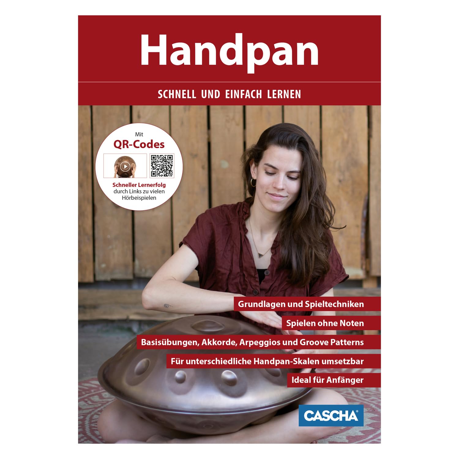 Patera HPDM-10 Handpan Compact D- ze stali nierdzewnej z podręcznikiem i chustą keepdrum