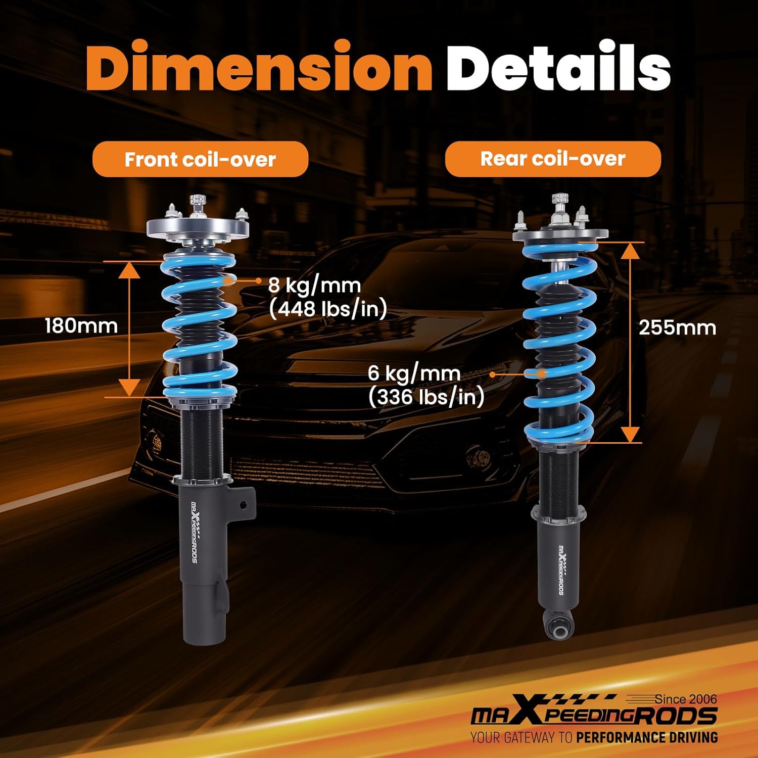 maXpeedingrods Coilovers for BMW E38 7 Series RWD 1995-2001 24-Level 6