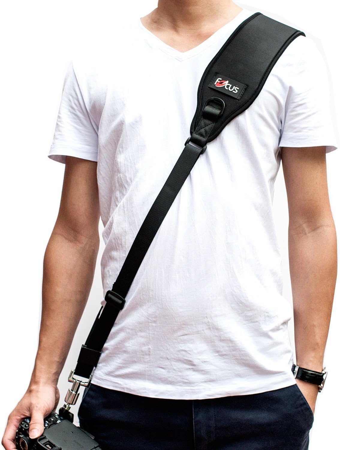 KOTIAN Black Quick Rapid Camera Shoulder Sling Strap for SLR DSLR Camera DV With Quick Release Plate