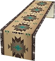 Vista 219 de Camino de mesa de mediados de siglo, moderno patrón atómico absctract geométrico retro de los años 1950 y 1960 S para decoración de mesa del hogar