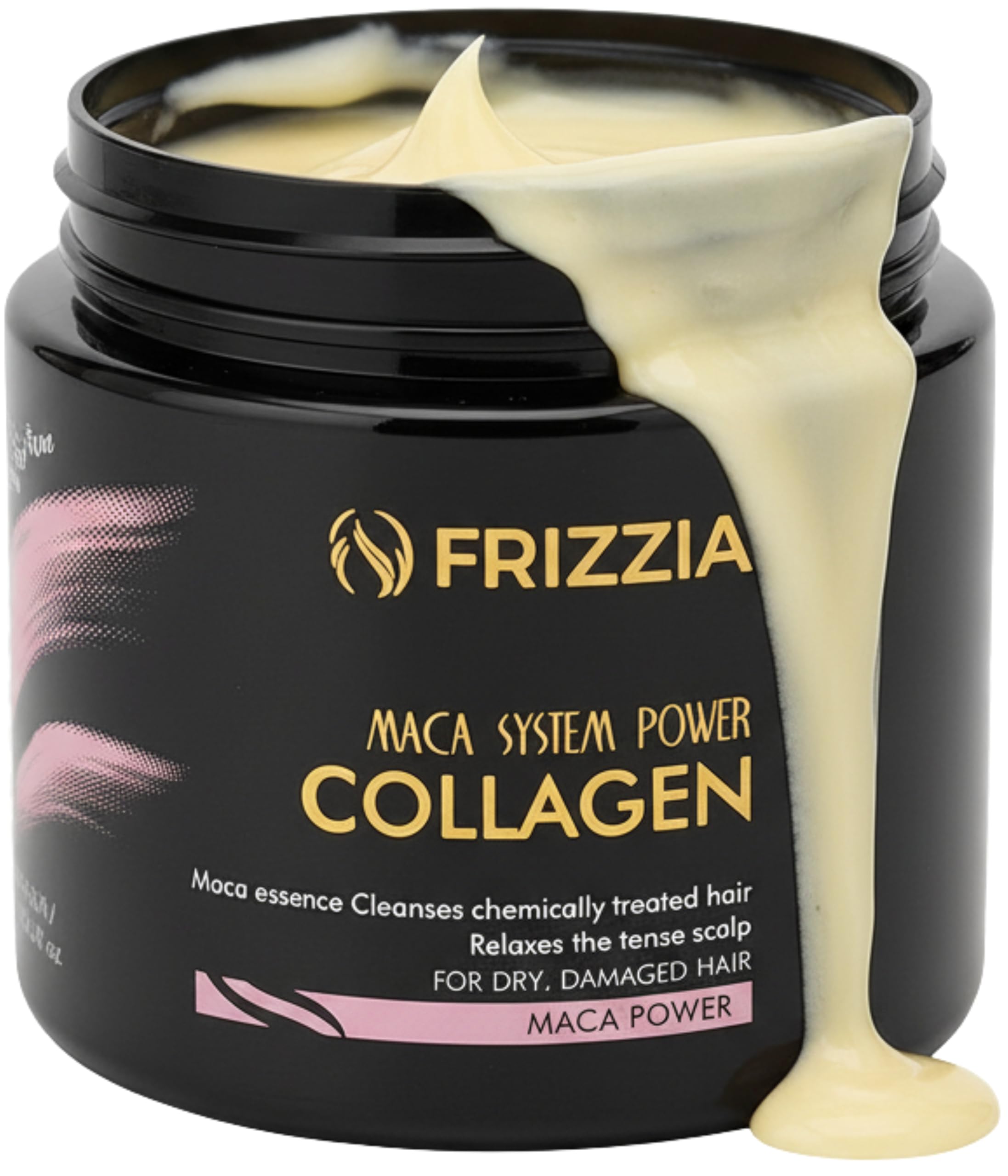 Mascarilla capilar ULTRA Colágeno, FÁCIL de usar. Con aceite de argán y maca. Hidratación y brillo, tratamiento antiencrespamiento para cabello seco y dañado, suavidad profesional, 16.9 fl oz