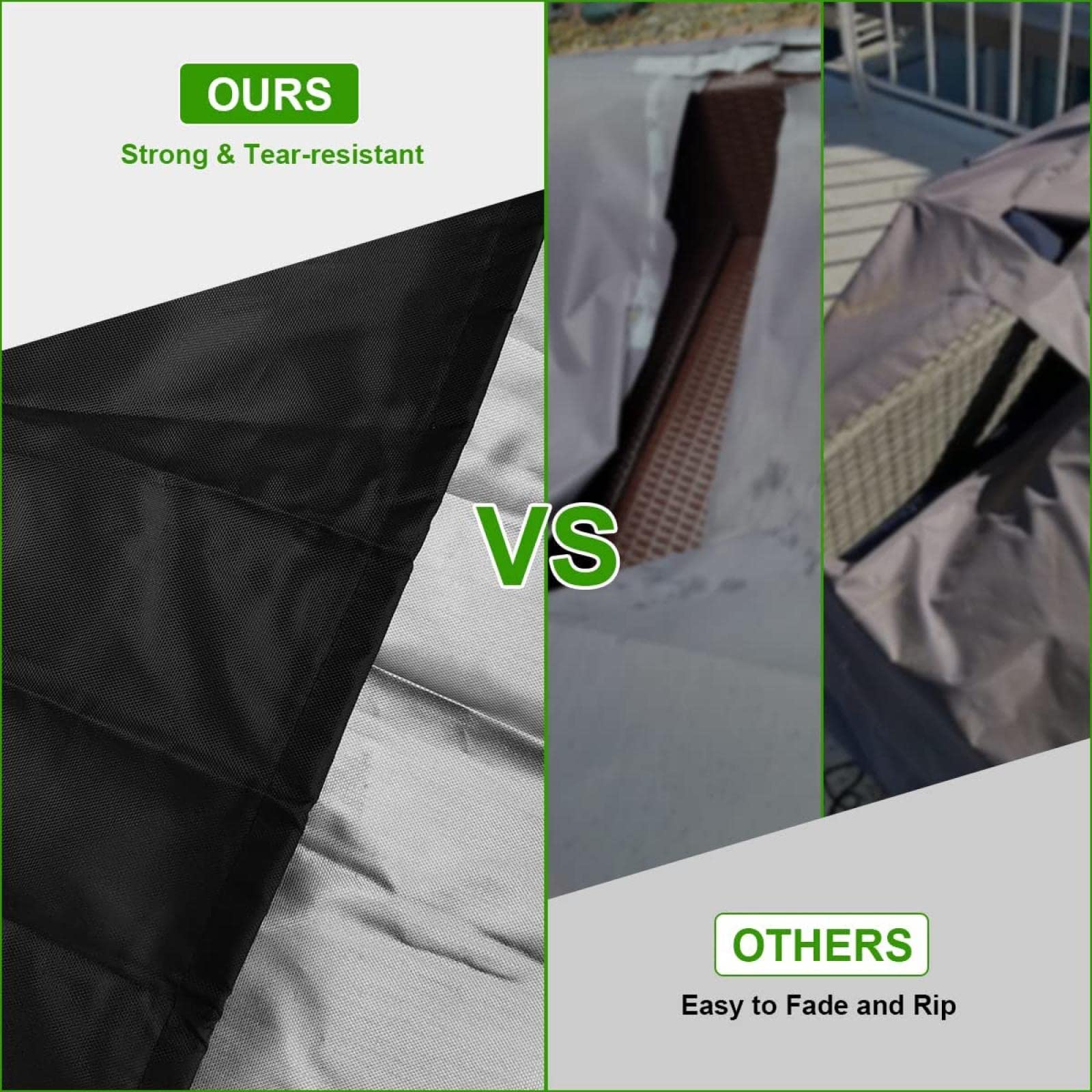 Tuinmeubelhoes, 240 x 140 x 100 cm, zilvergrijs, rechthoekig, tuinmeubelen, zware belasting, 420D Oxford, beschermhoes, gespen en spankoord voor alle seizoenen, waterdicht, nti-UV-beschermhoes