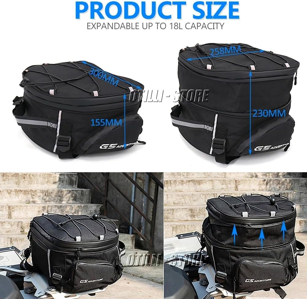 New Motorcycle Accessories Nylon Black Waterproof Tail Bags Back Seat Bags Handbag For BMW R1300GS R 1300 GS R1300 GS r1300gs