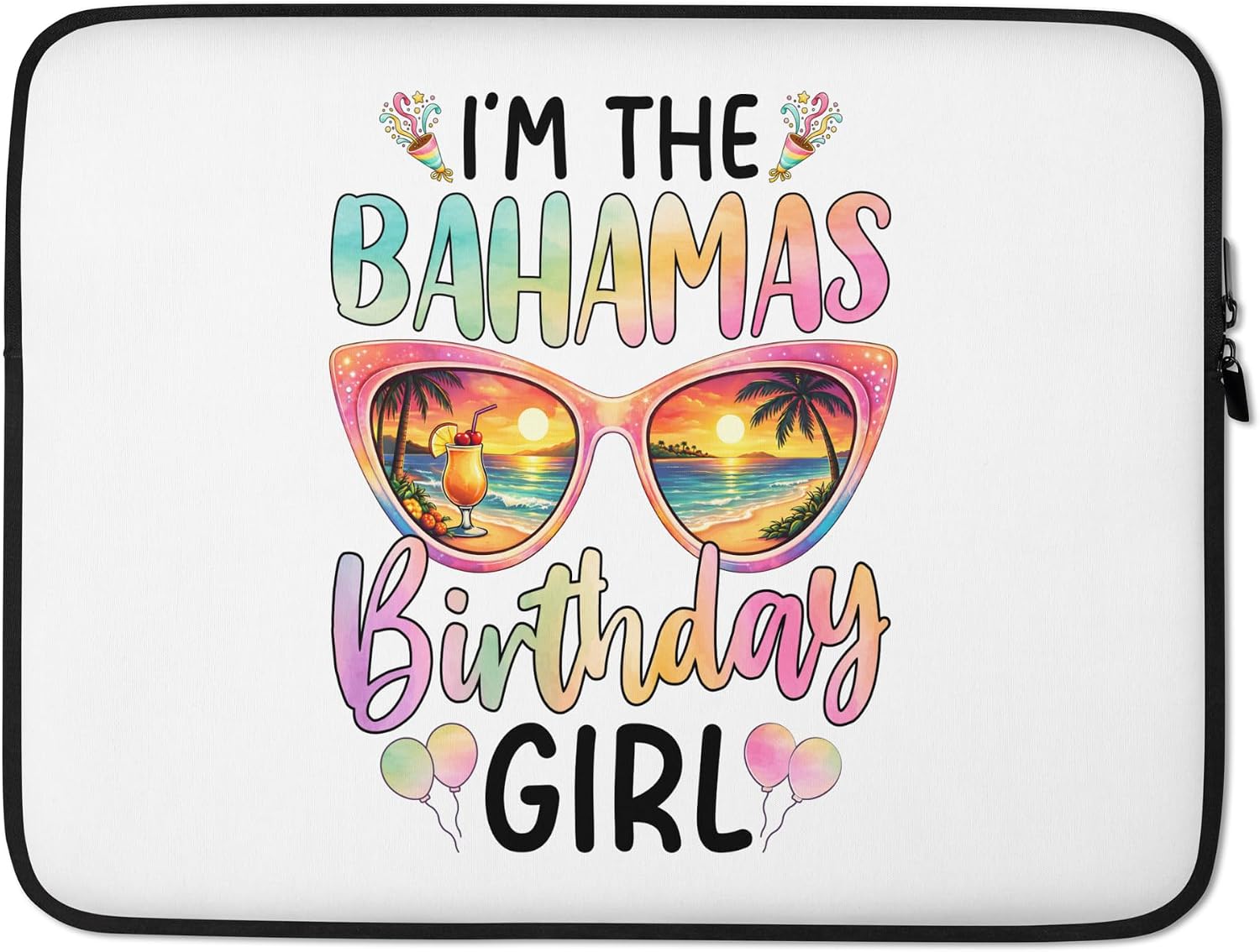 I'm The Bahamas Birthday Girl Travel Bahamas Birthday Graphic Laptop Sleeve image 5