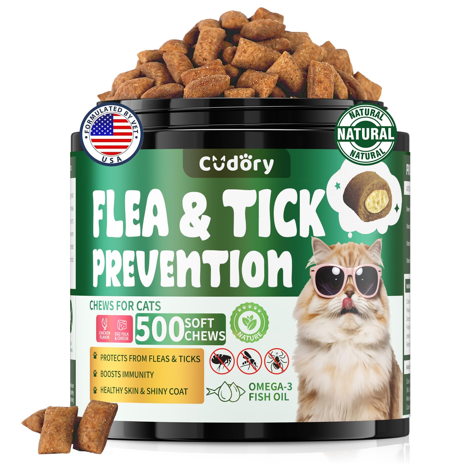 Cudory Flea and Tick Prevention Chews