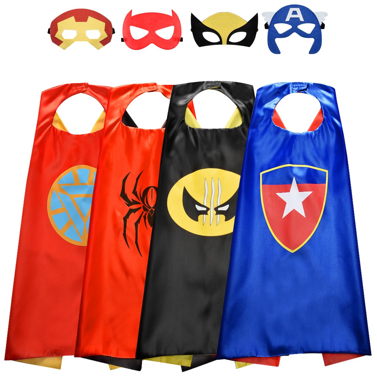 RokoToys for 3-10 Year Old Boys, Superhero Capes for Kids Dress up Costumes Party Supplies Present Chistmas Gifts Stocking