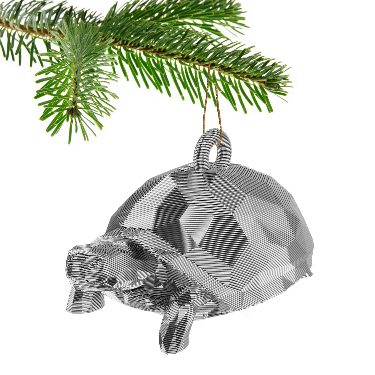 Tortoise Christmas Tree Bauble Decoration Ornament For Christmas Xmas Noel (Silver)