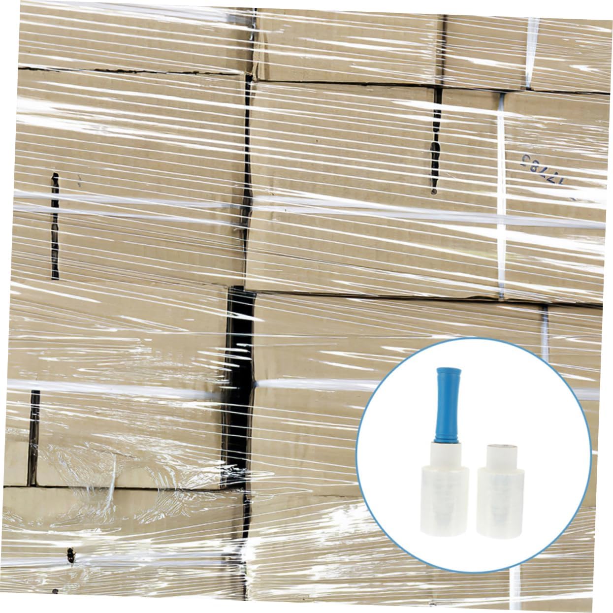 SHOWERORO 1set Mini Stretch Wrap Ergonomic Handle Industrial Strength Packing Film for Moving Furniture Wrapping and Secure Packing