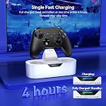 NEWDERY Chargeur Station pour Contrôleur Xbox, 5280mWh Charge de batterie Dock. Pour les contrôleurs Xbox One/Series X.S., 5280mWh Packs de batteries rechargeables & Chargement rapide, LED Indicateur, blanc