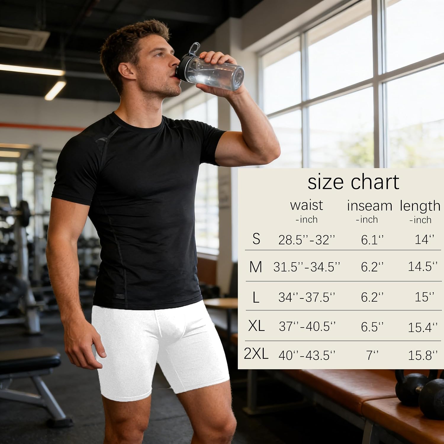 HovSiyla Men Compression Shorts Sports Workout Running Athletic Performance Baselayer Spandex Underwear Boxer Briefs