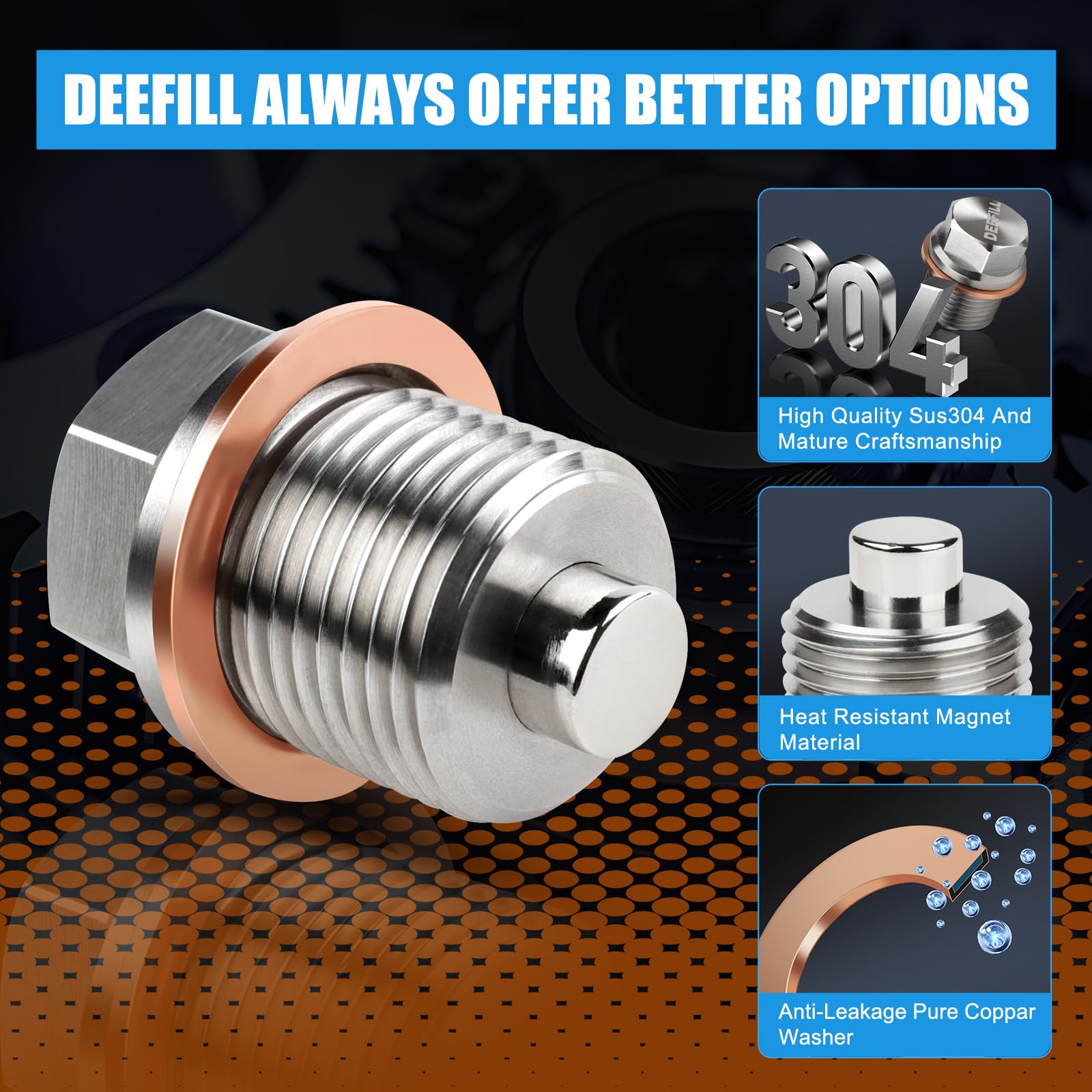 Amazon.com: DEEFILL Stainless Steel Transmission Drain Plug w