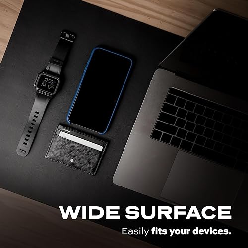 Miniatura 3 de STATIK TaskPad - Alfombrilla de mouse de cuero para escritorio, funda de escritorio grande impermeable en la parte superior de los escritorios, gran