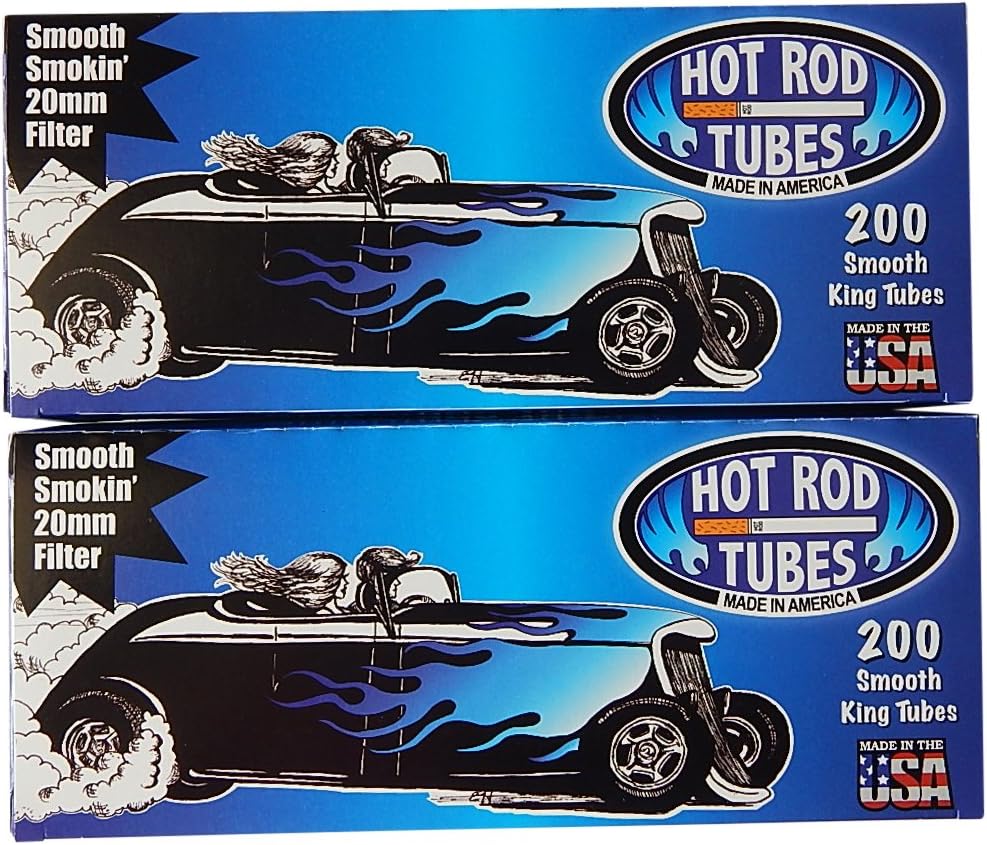 Hot Rod Cigarette Tubes, Smooth King Size, 2-Pack, 400 Tubes Total