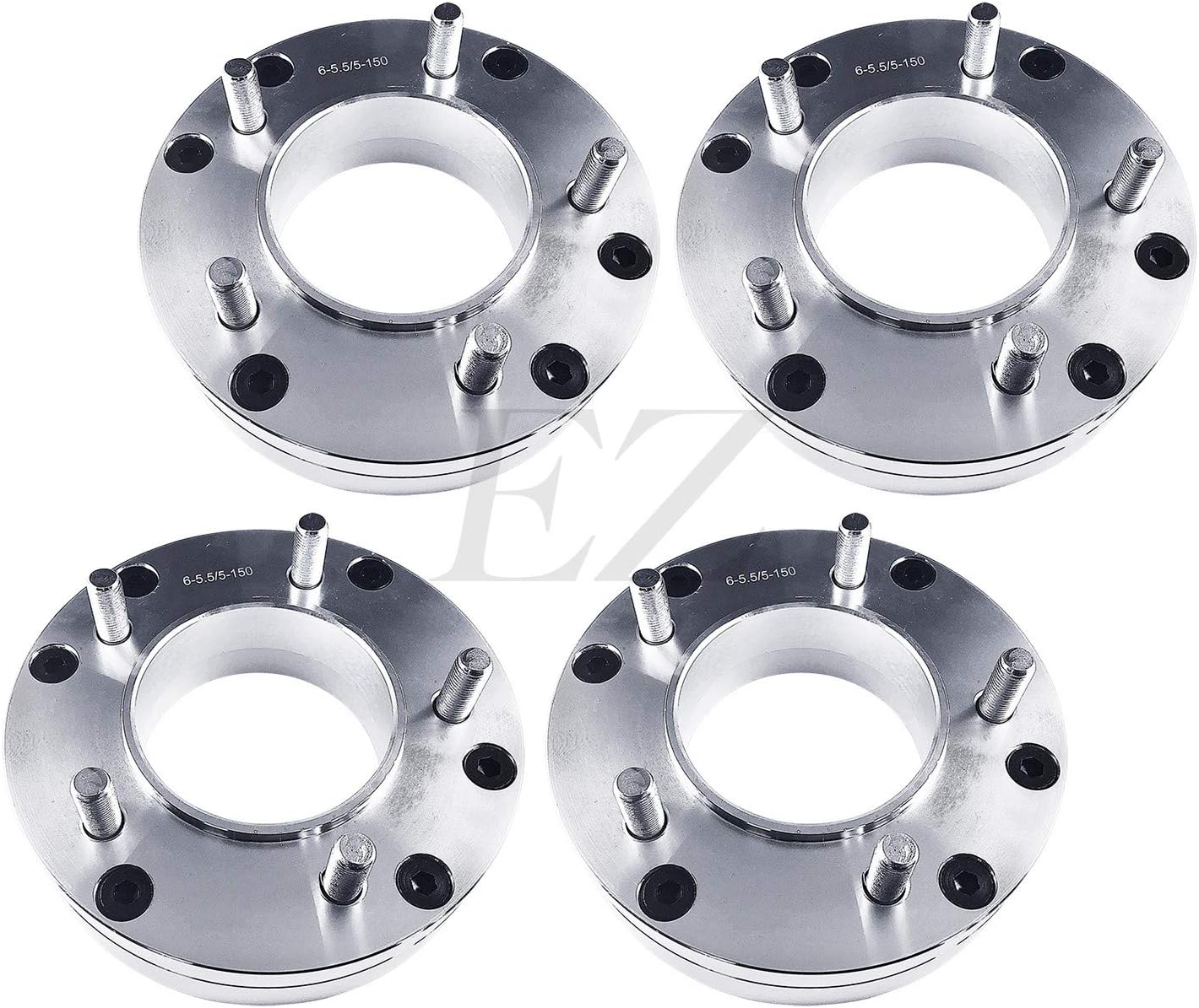 EZAccessory 4 Billet Wheel Adapters 6x135 to 5x135 Fits Ford 6 Lug F150 Hub with Lip to Hub Centric Fit Wheels From 5 Lug F150 97-03